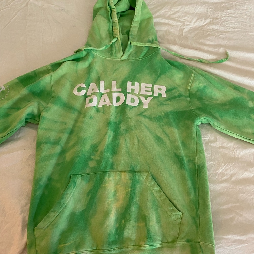 Green Tie-Dye “Call her Daddy”Hoodie